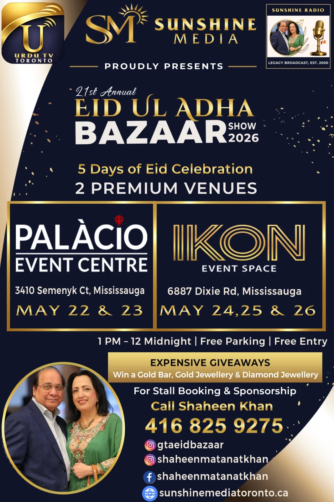 Sunshine Media's Eid Ul-Adha Bazaar at Palacio Event Centre